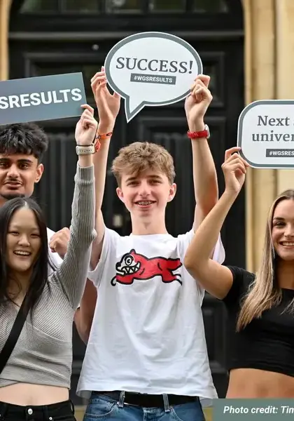Scenes of joy as A Level results arrive at WGS